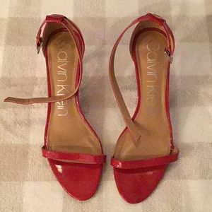 Calvin Klein open toe pumps